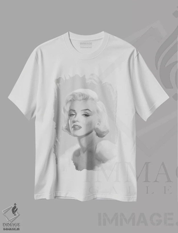 تیشرت سفید طرح دار مرلین واقعیِ آبی، هنر دیجیتال اثر کریس کنسانی | فروشگاه ایماژ