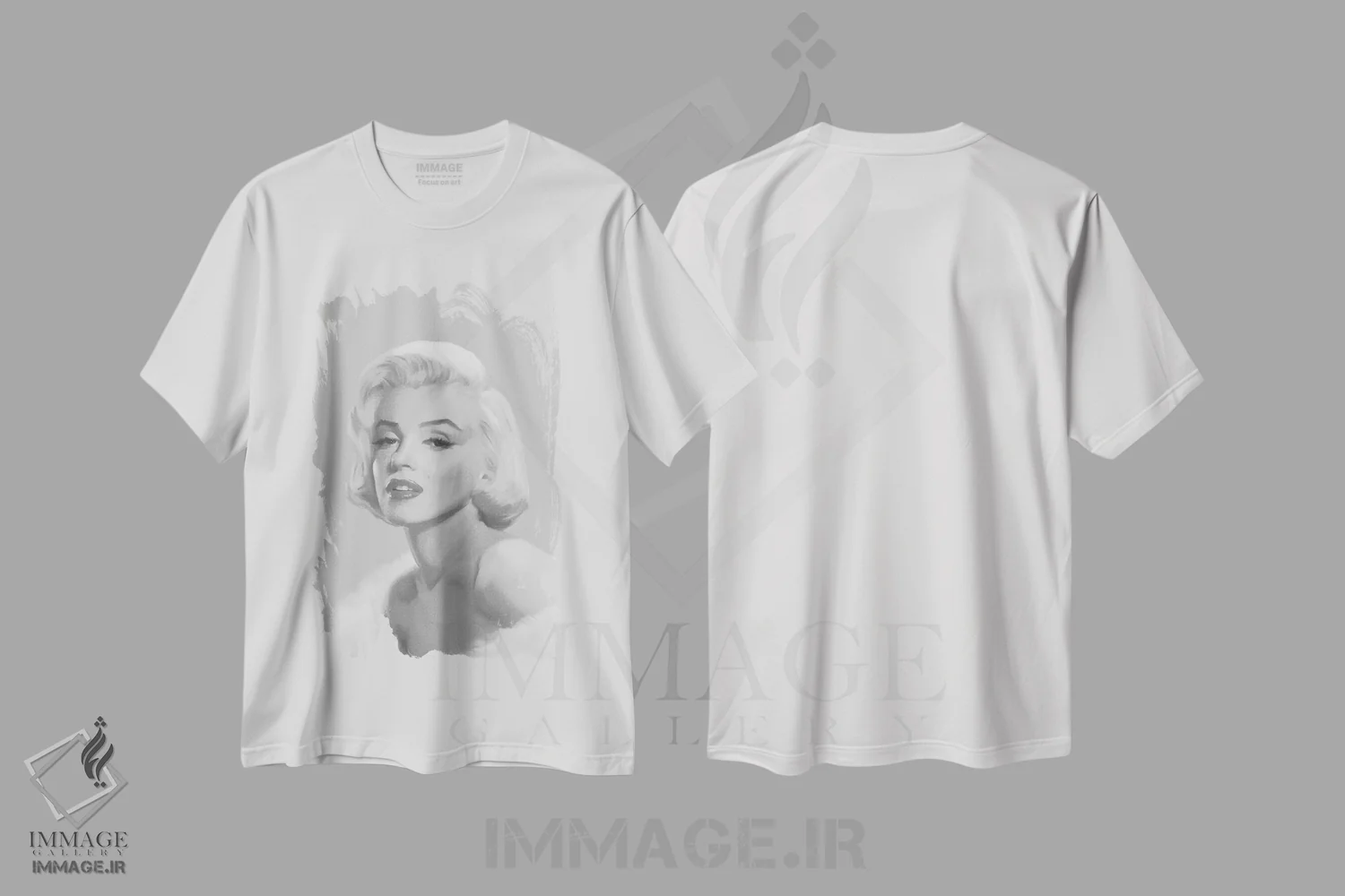 تیشرت سفید طرح دار مرلین واقعیِ آبی، هنر دیجیتال اثر کریس کنسانی | فروشگاه ایماژ