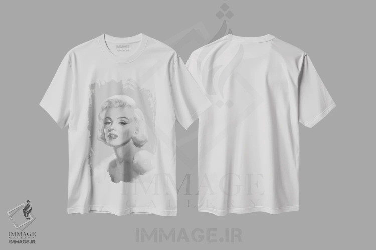 تیشرت سفید طرح دار مرلین واقعیِ آبی، هنر دیجیتال اثر کریس کنسانی | فروشگاه ایماژ