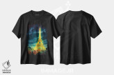 تیشرت مشکی طرح دار Eiffel Tower Glow,پاریس، درخشش برج ایفل، هنر فاخر معاصر اثر کریستوفر کلارک | immage.ir
