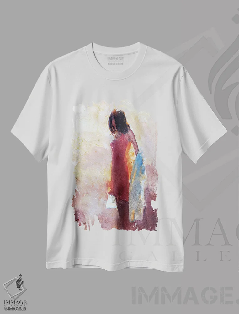 تیشرت سفید طرح دار زیبایی نرم، هنر فاخر معاصر اثر کریستوفر کلارک | فروشگاه ایماژ