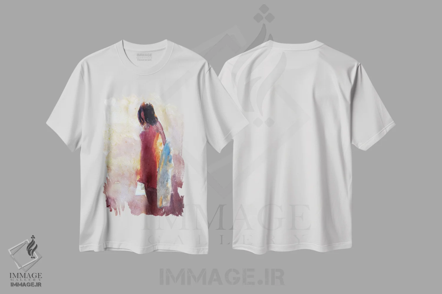 تیشرت سفید طرح دار زیبایی نرم، هنر فاخر معاصر اثر کریستوفر کلارک | فروشگاه ایماژ