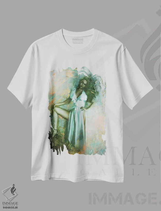 تیشرت سفید طرح دار زیبایی جاودان، هنر فاخر معاصر اثر کریستوفر کلارک | فروشگاه ایماژ
