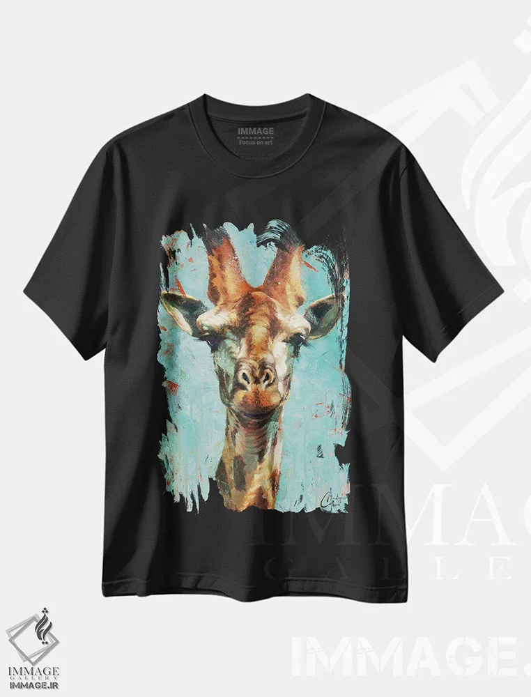 تیشرت مشکی طرح دار اینجا هوا خوب است، هنر فاخر معاصر اثر کریستوفر کلارک | immage.ir