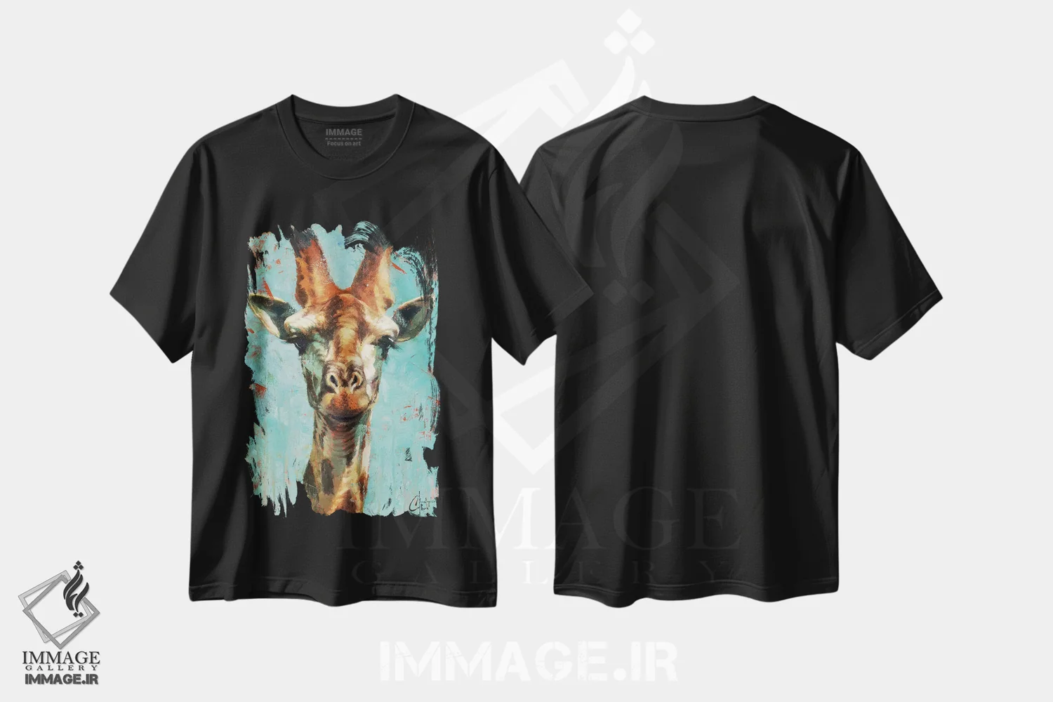 تیشرت مشکی طرح دار اینجا هوا خوب است، هنر فاخر معاصر اثر کریستوفر کلارک | immage.ir