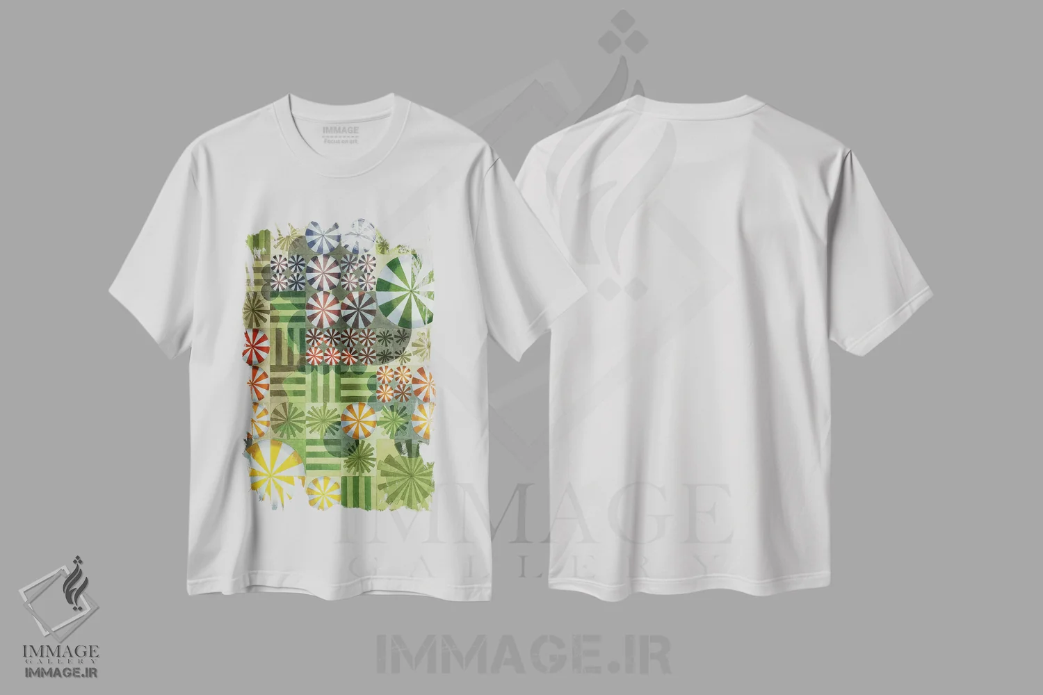 تیشرت سفید طرح دار سایه انداختن بر محصولات طبیعت مادر، تزئینی اثر کوری کلیفورد | immage.ir