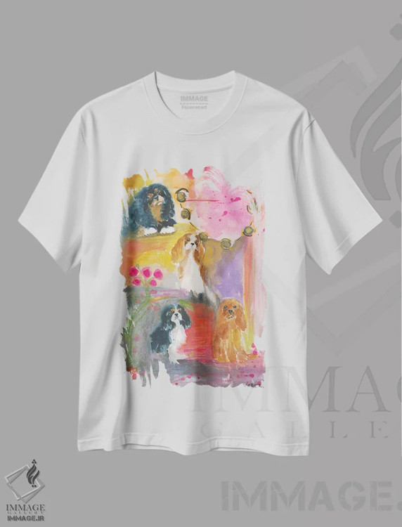 تیشرت سفید طرح دار همیشه در میانه، دکور معاصر اثر کانی کالم | immage.ir
