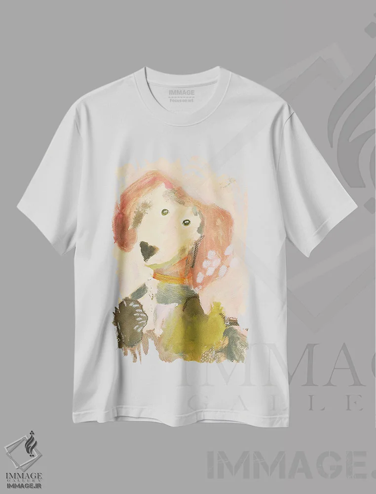 تیشرت سفید طرح دار ای دل من، دکور معاصر اثر کانی کالم | فروشگاه ایماژ