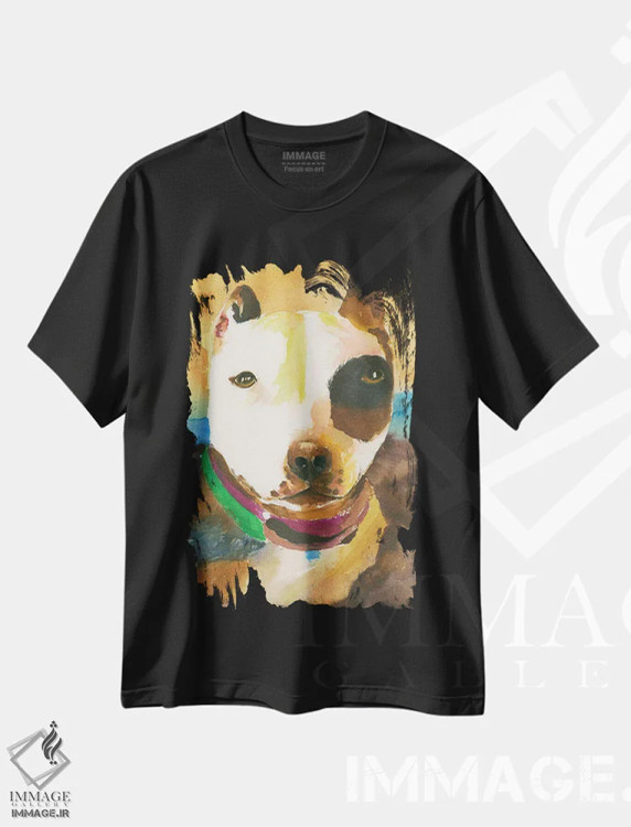 تیشرت مشکی طرح دار پیت بول شماره ۱، دکور معاصر اثر کانی کالم | فروشگاه ایماژ