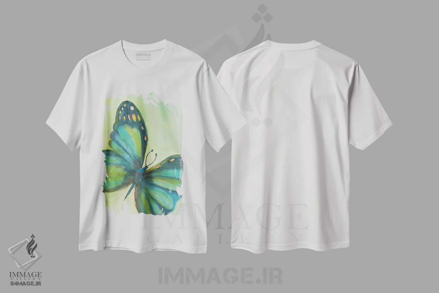تیشرت سفید طرح دار امید آبی، دکور معاصر اثر کانی کالم | فروشگاه ایماژ