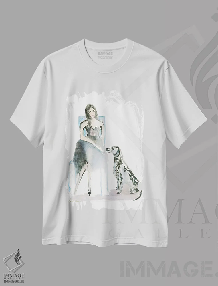 تیشرت سفید طرح دار خالص ترین عشق، تزئینی اثر کانی کالم | فروشگاه ایماژ