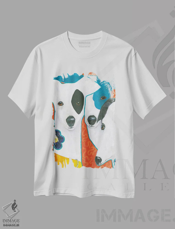 تیشرت سفید طرح دار بی نهایت وفادار، دکور معاصر اثر کانی کالم | فروشگاه ایماژ