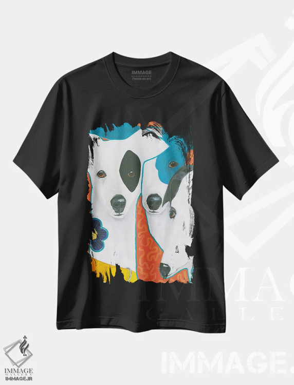 تیشرت مشکی طرح دار بی نهایت وفادار، دکور معاصر اثر کانی کالم | immage.ir