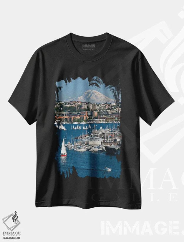 تیشرت مشکی طرح دار آثار چارلز کراست - immage.ir