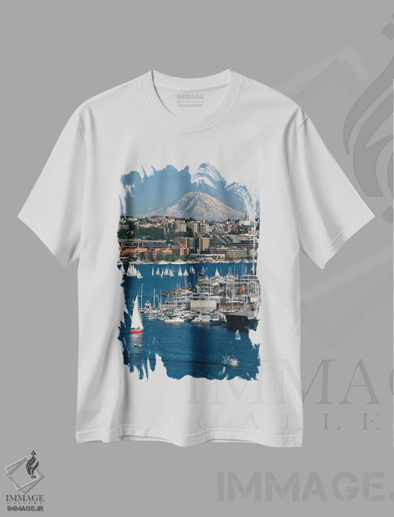 تیشرت سفید طرح دار آثار چارلز کراست - فروشگاه ایماژ