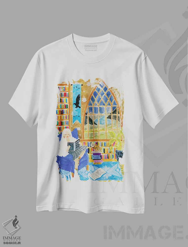 تیشرت سفید طرح دار لونا لاوگود، مدیوم اثر کارولین چسیا | فروشگاه ایماژ