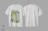 تیشرت سفید طرح دار باغ مخفی ژیلیتلا، مدیوم اثر کارولین چسیا | immage.ir