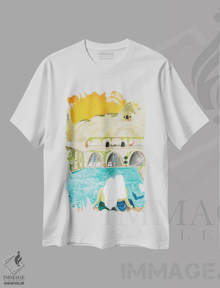 تیشرت سفید طرح دار پری دریایی ها در ترکیه، مدیوم اثر کارولین چسیا | فروشگاه ایماژ