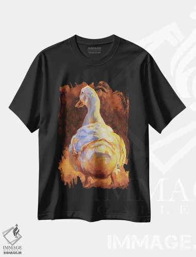 تیشرت مشکی طرح دار جهت جدید، هنر فاخر معاصر اثر چری کریستنسن | فروشگاه ایماژ