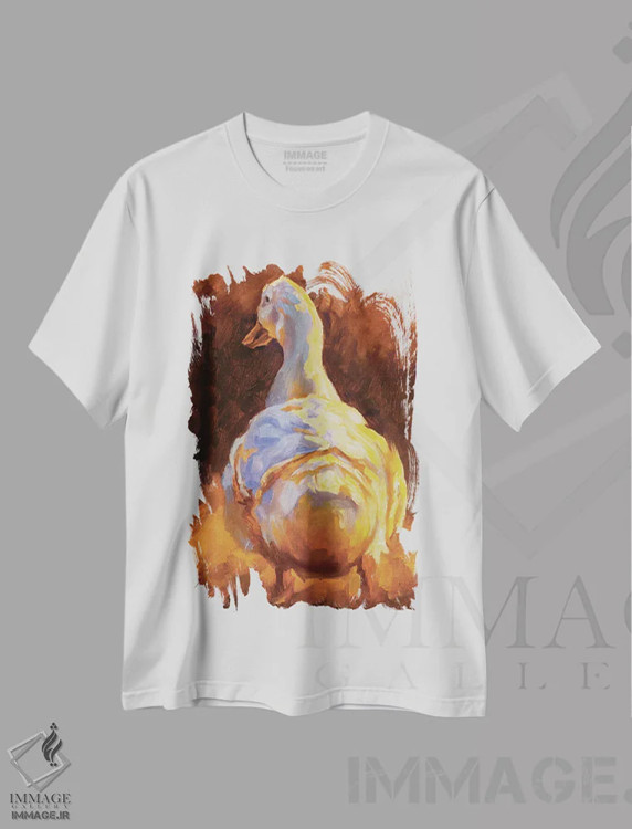 تیشرت سفید طرح دار جهت جدید، هنر فاخر معاصر اثر چری کریستنسن | immage.ir
