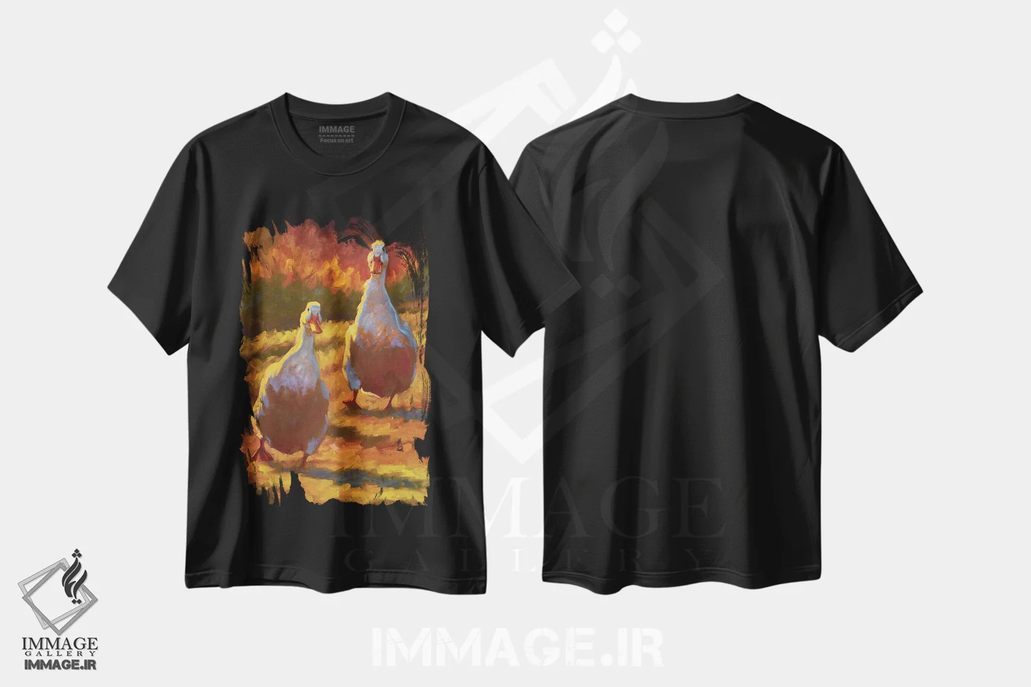 تیشرت مشکی طرح دار به آرامی وارد شدن، هنر فاخر معاصر اثر چری کریستنسن | immage.ir