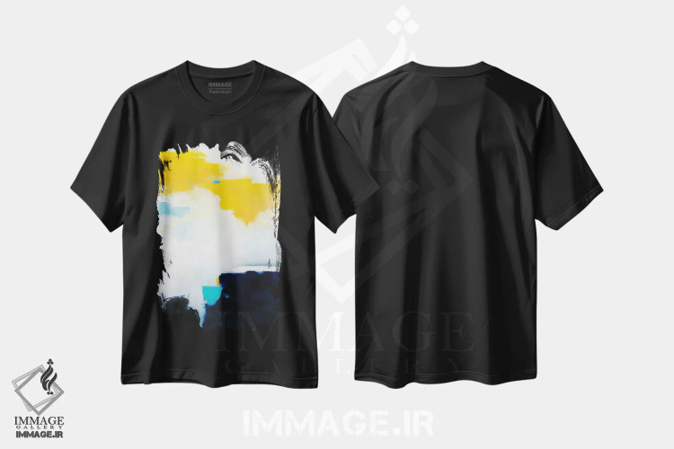 تیشرت مشکی طرح دار خیانت اثر جی لاندو | immage.ir