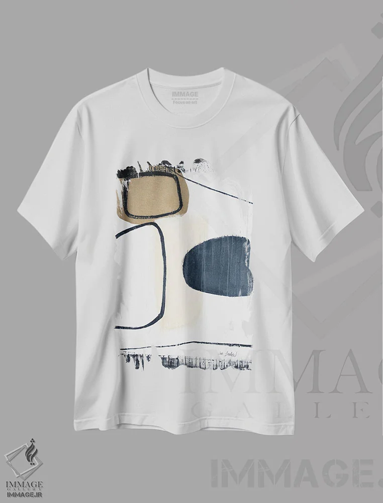 تیشرت سفید طرح دار سیاستمدار ۲ اثر جی لاندو | فروشگاه ایماژ