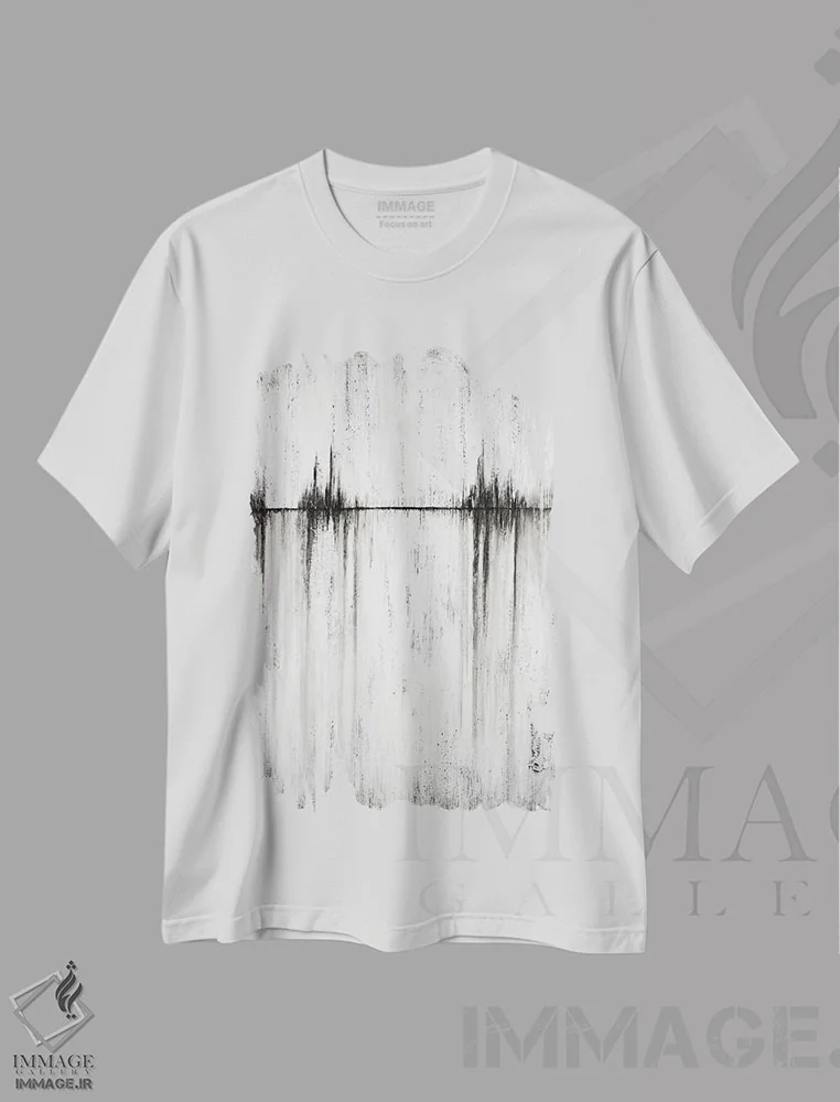 تیشرت سفید طرح دار آخرین پاییز ۱ اثر جی لاندو | immage.ir