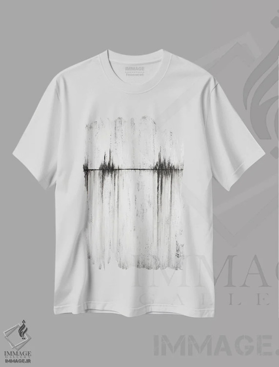 تیشرت سفید طرح دار آخرین پاییز ۱ اثر جی لاندو | immage.ir