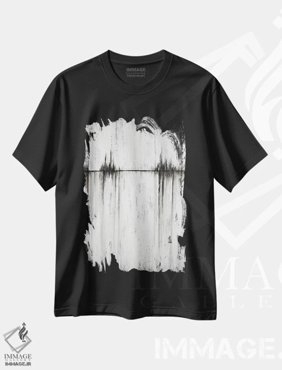 تیشرت مشکی طرح دار آخرین پاییز ۱ اثر جی لاندو | فروشگاه ایماژ