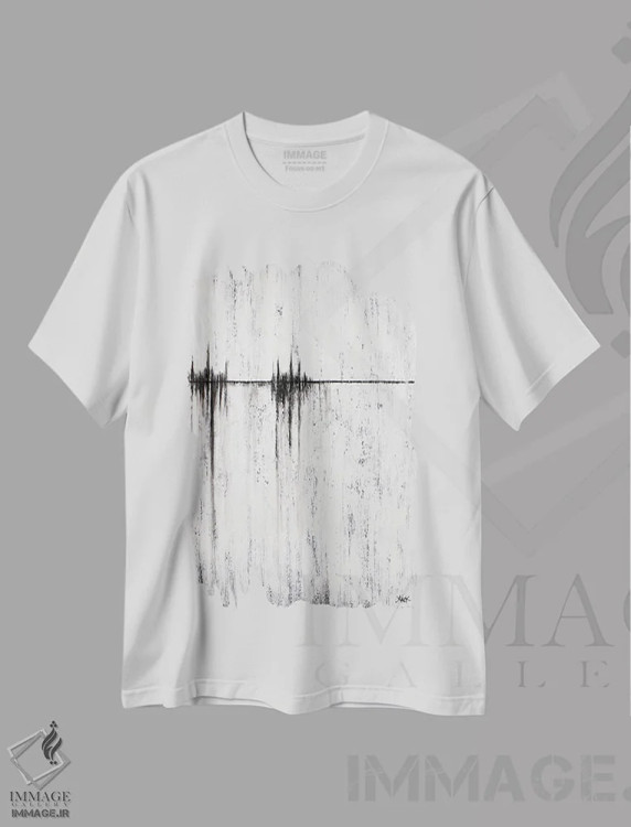 تیشرت سفید طرح دار آخرین پاییز ۲ اثر جی لاندو | فروشگاه ایماژ