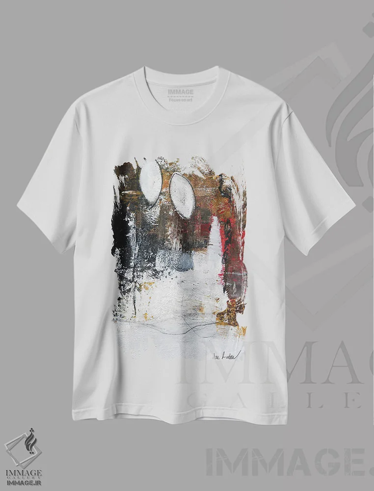 تیشرت سفید طرح دار نژادپرستی ۲ اثر جی لاندو | فروشگاه ایماژ
