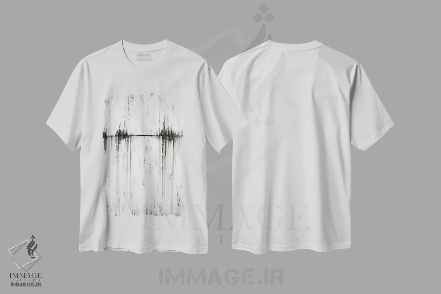 تیشرت سفید طرح دار آخرین پاییز ۱ اثر جی لاندو | immage.ir