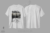 تیشرت سفید طرح دار جهان پس از مرگ اثر جی لاندو | immage.ir