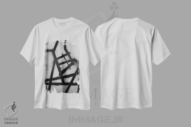 تیشرت سفید طرح دار نقشهٔ راه به سوی تو اثر جی لاندو | immage.ir