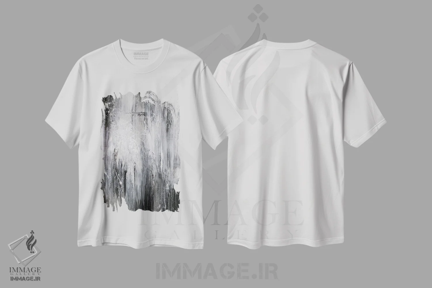 تیشرت سفید طرح دار نبرد اثر جی لاندو | immage.ir
