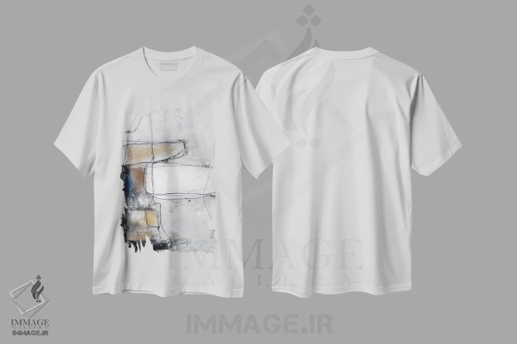 تیشرت سفید طرح دار ورود اثر جی لاندو | فروشگاه ایماژ