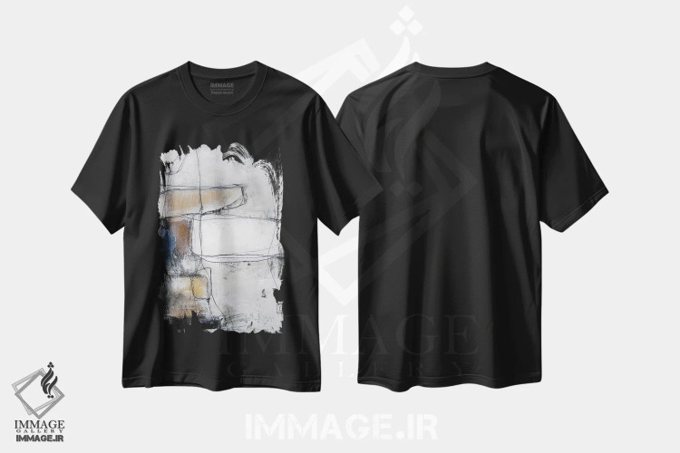 تیشرت مشکی طرح دار ورود اثر جی لاندو | immage.ir