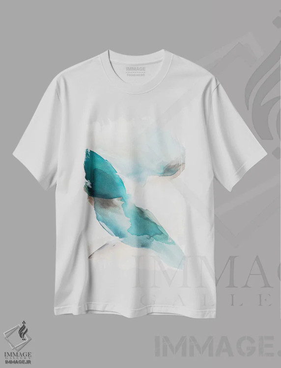 تیشرت سفید طرح دار وقتی دنیا آرام می شود اثر سیسی چونگ | immage.ir