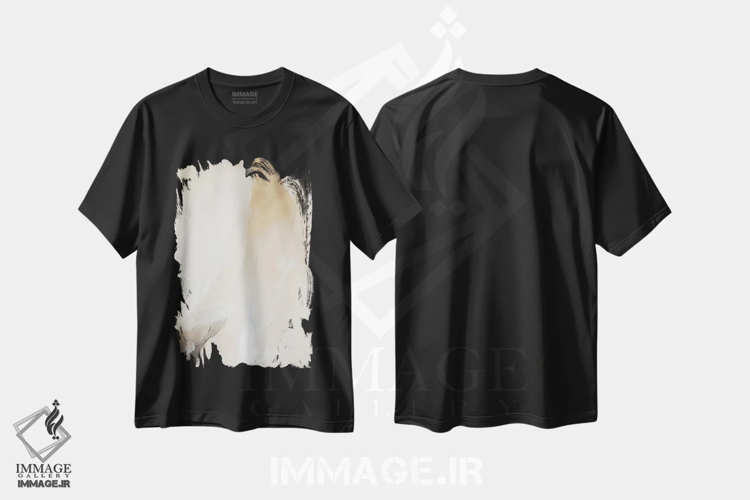 تیشرت مشکی طرح دار سایه های سرگردان ۱ اثر سیسی چونگ | immage.ir