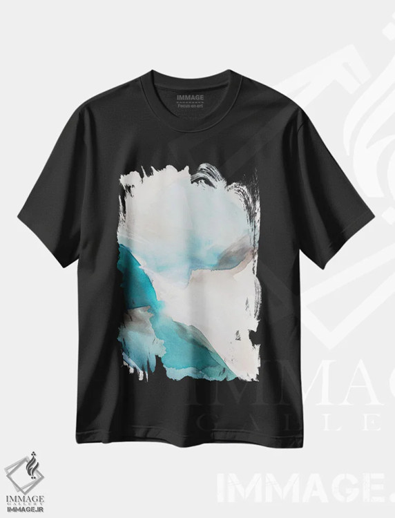 تیشرت مشکی طرح دار وقتی دنیا آرام می شود ۱ اثر سیسی چونگ | فروشگاه ایماژ