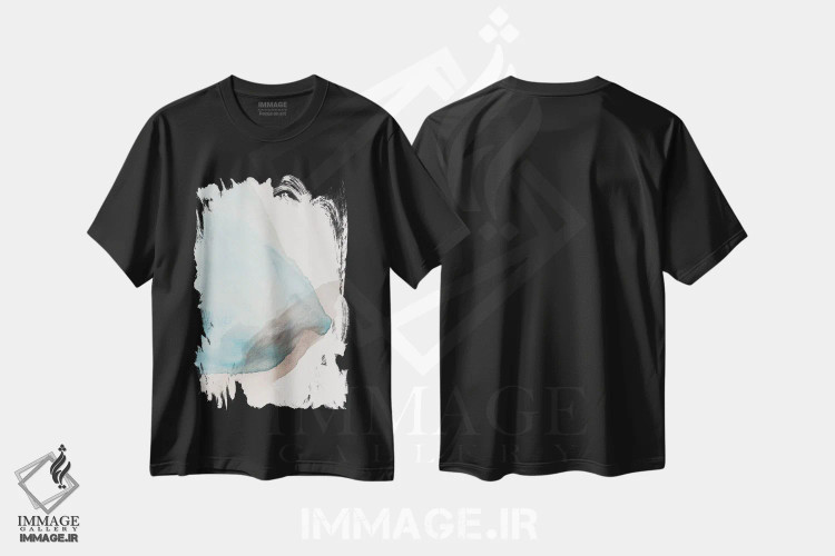 تیشرت مشکی طرح دار وقتی دنیا آرام می شود ۶ اثر سیسی چونگ | immage.ir