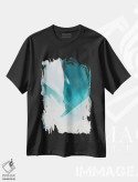 تیشرت مشکی طرح دار امواج کوبنده ۴ اثر سیسی چونگ | فروشگاه ایماژ