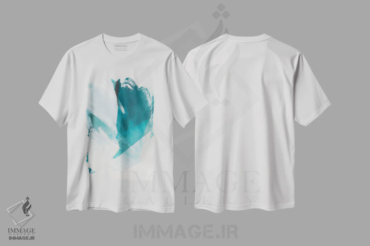 تیشرت سفید طرح دار امواج کوبنده ۴ اثر سیسی چونگ | immage.ir