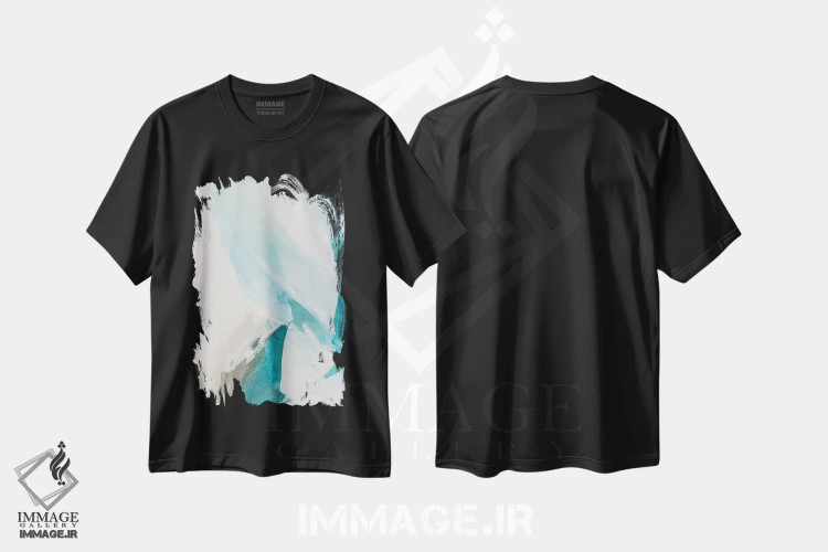 تیشرت مشکی طرح دار امواج کوبنده ۵ اثر سیسی چونگ | immage.ir