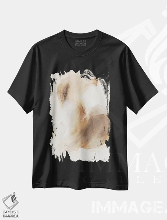 تیشرت مشکی طرح دار ساعت طلایی اثر سیسی چونگ | فروشگاه ایماژ