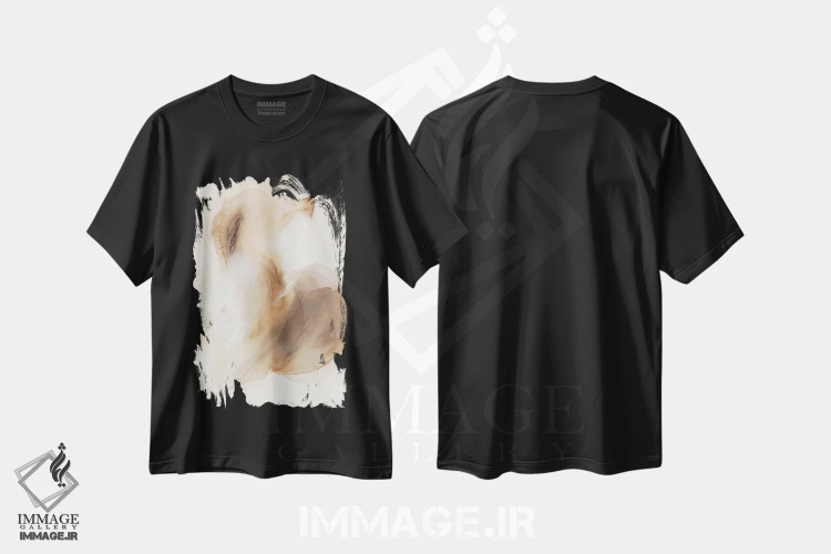 تیشرت مشکی طرح دار ساعت طلایی اثر سیسی چونگ | فروشگاه ایماژ