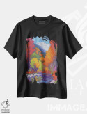 تیشرت مشکی طرح دار پاییز جسور، هنر فاخر معاصر اثر کدی دی لانگ | immage.ir