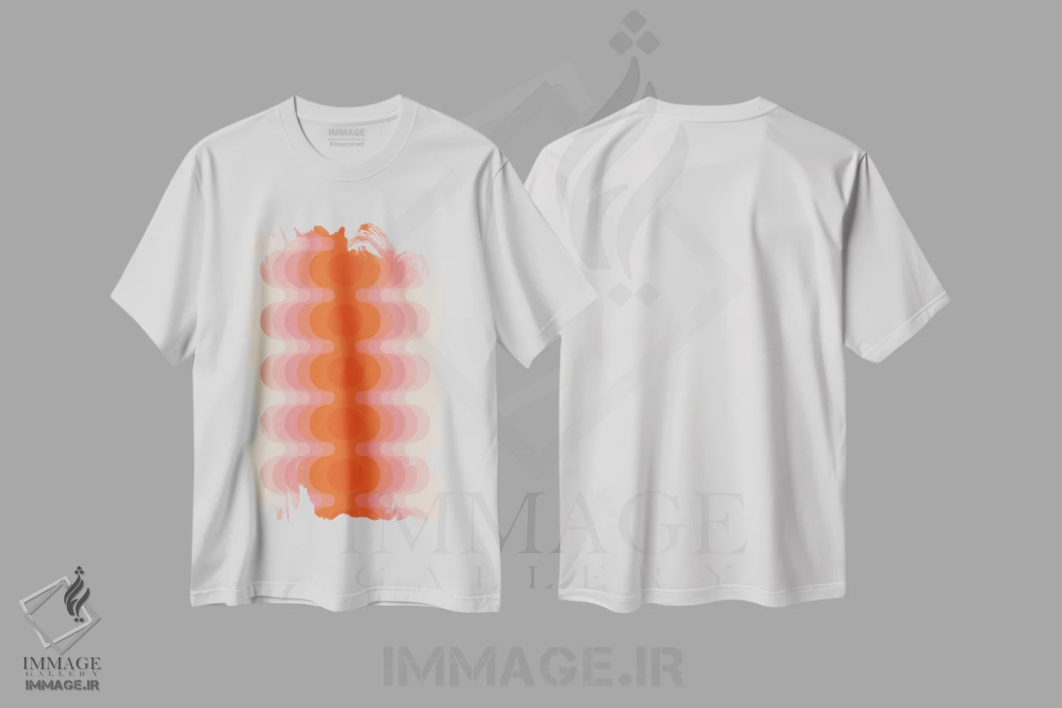 تیشرت سفید طرح دار پژواک درونی توت فرنگی، آبستره اثر دیزاینز سرکا ۷۸ | immage.ir