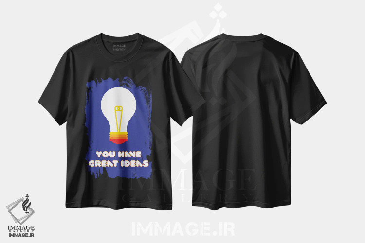 تیشرت مشکی طرح دار ایده های عالی، تزئینی اثر دیزاینز سرکا ۷۸ | immage.ir